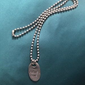 Silver Dog Tag Necklace